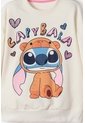 Buzo De Stitch Y Capybara Cerrado Marfil Para Niña 14 de Disney