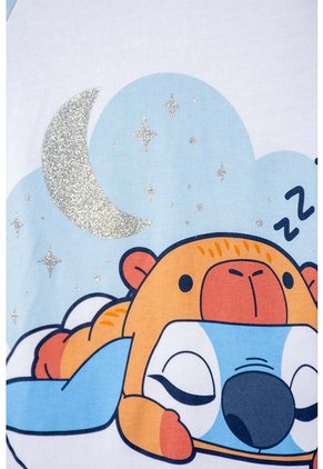 Pijama De Stitch Y Capybara Multicolor Para Niña 12