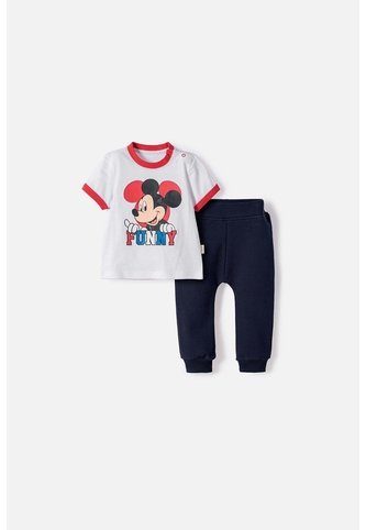 Conjunto De Mickey Mouse Pantalón Largo Multicolor Para Bebé Niño 12-18 Disney