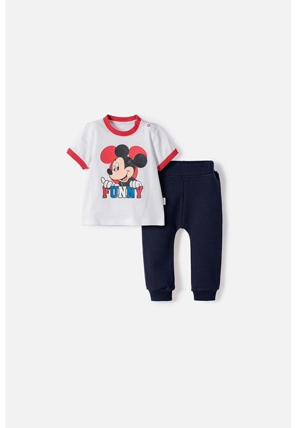Conjunto De Mickey Mouse Pantalón Largo Multicolor Para Bebé Niño 12-18