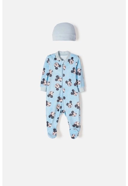 Set Primer Día De Mickey Mouse Azul Para Bebé Niño 0-3