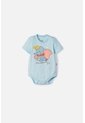 Body De Dumbo Manga Corta Azul Para Bebé Niña 6-9 de Disney