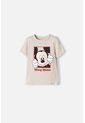 Camiseta De Mickey Mouse Manga Corta Beige Para Niño 2T A 5T 3T de Disney