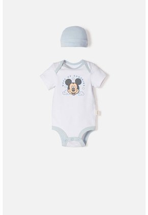Set Primer Día De Mickey Mouse Azul Para Bebé Niño 0-3