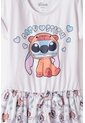 Vestido De Stitch Y Capybara Manga Corta Multicolor Para Niña 10 de Disney