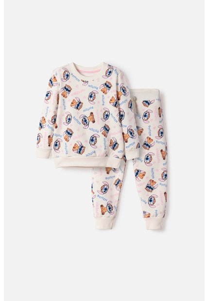 Conjunto De Stitch Y Capybara Multicolor Para Niña 2T A 6T 3T