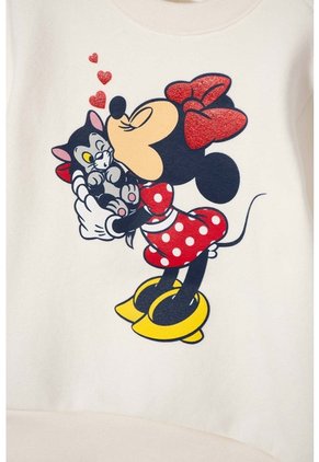 Buzo De Minnie Mouse Cerrado Marfil Para Bebé Niña 9-12