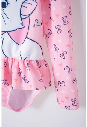 Vestido De Baño De La Gata Marie Rosado Manga Larga Para Niña 2t A 5t 5T