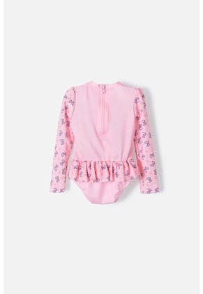 Vestido De Baño De La Gata Marie Rosado Manga Larga Para Niña 2t A 5t 5T