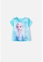 Camiseta De Frozen Manga Corta Azul Para Niña 2T A 5T 4T de Disney