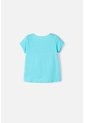 Camiseta De Frozen Manga Corta Azul Para Niña 2T A 5T 4T de Disney