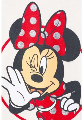 Body De Minnie Mouse Manga Corta Marfil Para Bebé Niña 3-6