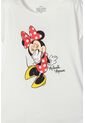 Camiseta De Minnie Mouse Manga Corta Marfil Para Niña 8 de Disney