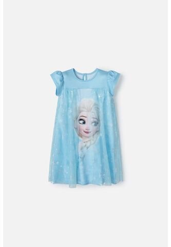 Pijama De Frozen Azul Tipo Batola Para Niña 2T A 5T 3T Disney