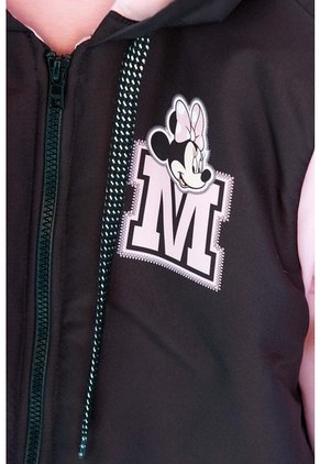 Chaqueta De Minnie Mouse Negra Y Rosada Impermeable Para Niña 8