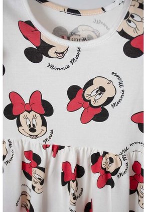 Vestido De Minnie Mouse Manga Corta Multicolor Para Niña 6
