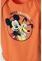 Body De Mickey Mouse Naranja Manga Corta Para Bebé Niño 18-24 de Disney