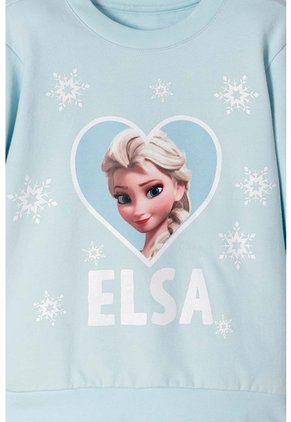 Conjunto De Frozen Pantalón Largo Azul Para Niña 4