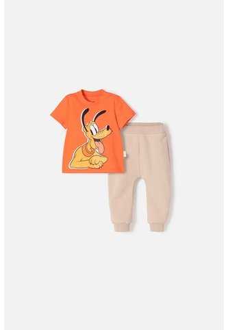 Conjunto De Pluto Pantalón Largo Naranja Para Bebé Niño 3-6 Disney
