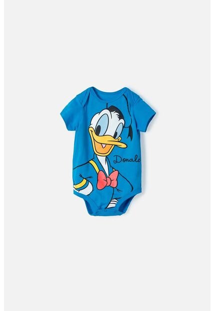 Body Del Pato Donald Manga Corta Azul Para Bebé Niño 9-12