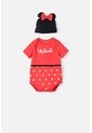 Body De Minnie Mouse Manga Corta Negro Y Rojo Para Bebé Niña 18-24 de Disney