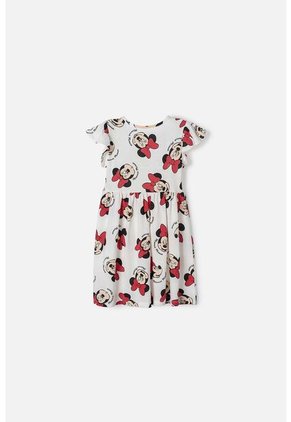 Vestido De Minnie Mouse Marfil Para Niña 2T A 5T 2T