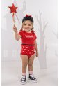 Body De Minnie Mouse Manga Corta Negro Y Rojo Para Bebé Niña 18-24 de Disney