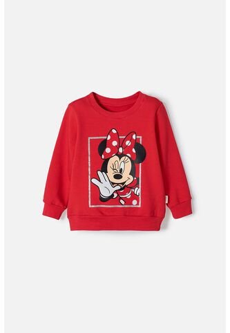 Buzo De Minnie Mouse Cerrado Rojo Para Niña 5T Disney