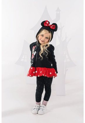 Buzo De Minnie Mouse Negro Con Bolero Para Niña 2T A 5T 5T