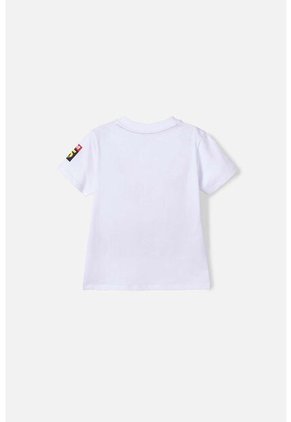 Camiseta De Cars Manga Corta Blanca Para Niño 2T A 5T 2T