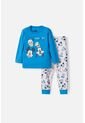 Pijama De Mickey Mouse Azul Manga Larga Para Niño 2T A 5T 2T de Disney