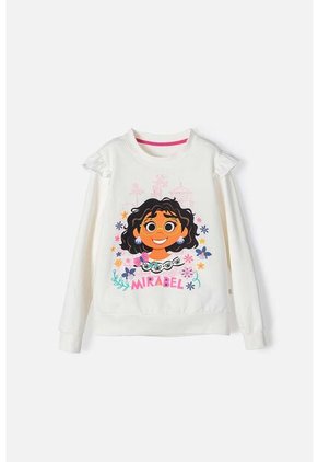 Buzo De Encanto Con Cuello Redondo Blanco Para Niña 4