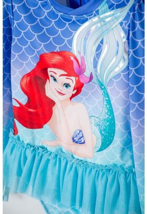 Vestido De Baño De La Sirenita Manga Larga Multicolor Para Niña 2T A 5T 3T