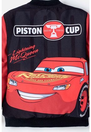 Chaqueta De Cars Con Cierre Negro Y Rojo Para Niño 2T A 6T 4T