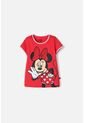 Camiseta De Minnie Mouse Manga Corta Rojo Para Niña 4 de Disney