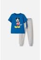 Conjunto De Mickey Mouse Azul Y Gris De Pantalón Largo Para Niño 2T A 5T 4T de Disney