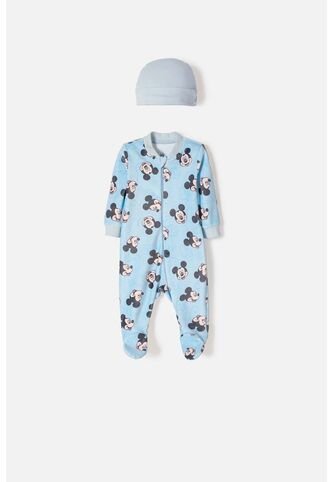 Set Primer Día De Mickey Mouse Azul Para Bebé Niño 0-3 Disney