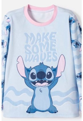 Pijama De Stitch Con Pantalón Largo Multicolor Para Niña 2T A 5T 5T