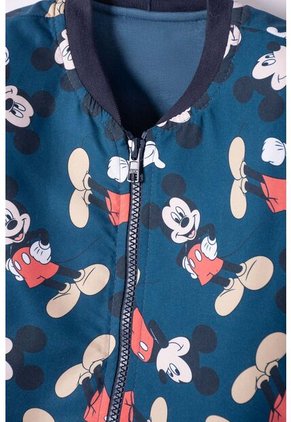 Chaqueta De Mickey Mouse Azul Oscura Con Estampado Allover Para Niño 2T A 5T 4T