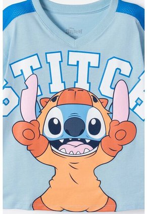 Conjunto De Stitch Y Capybara Azul Para Niña 4