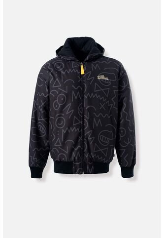 Chaqueta De Los Simpson Regular Fit Negra Para Hombre M Disney