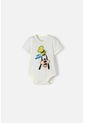 Body De Goofy Marfil Con Ajuste En Entrepierna Para Bebé Niño 6-9 de Disney