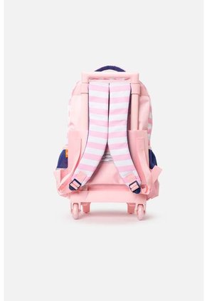 Morral De Minnie Mouse 16.5" Con Ruedas Azul Y Rosado Para Niña U