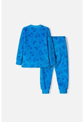 Pijama De Mickey Mouse Pantalón Largo Azul Para Niño 2T A 6T 2T