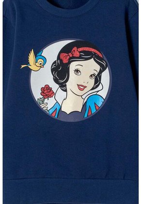 Buzo De Blancanieves Azul Estampado En Frente Para Niña 10