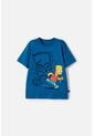 Camiseta De Los Simpson Manga Corta Azul Para Niño 10 de Disney