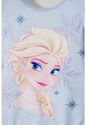 Conjunto De Frozen Con Tull Azul Cielo Para Niña 2T A 5T 2T