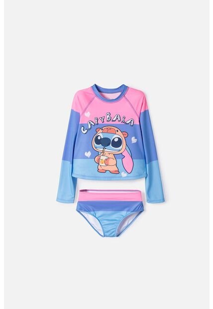 Conjunto De Baño De Stitch Manga Larga Multicolor Para Niña 12