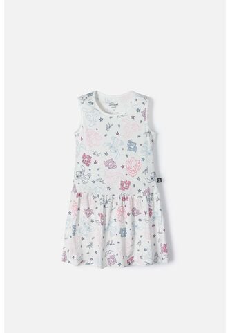 Vestido De Stitch Marfil Manga Sisa Con Bolero Para Niña 6 Disney