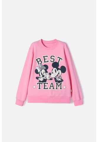 Buzo De Minnie Mouse Rosado De Diseño Cerrado Para Niña 4 Disney